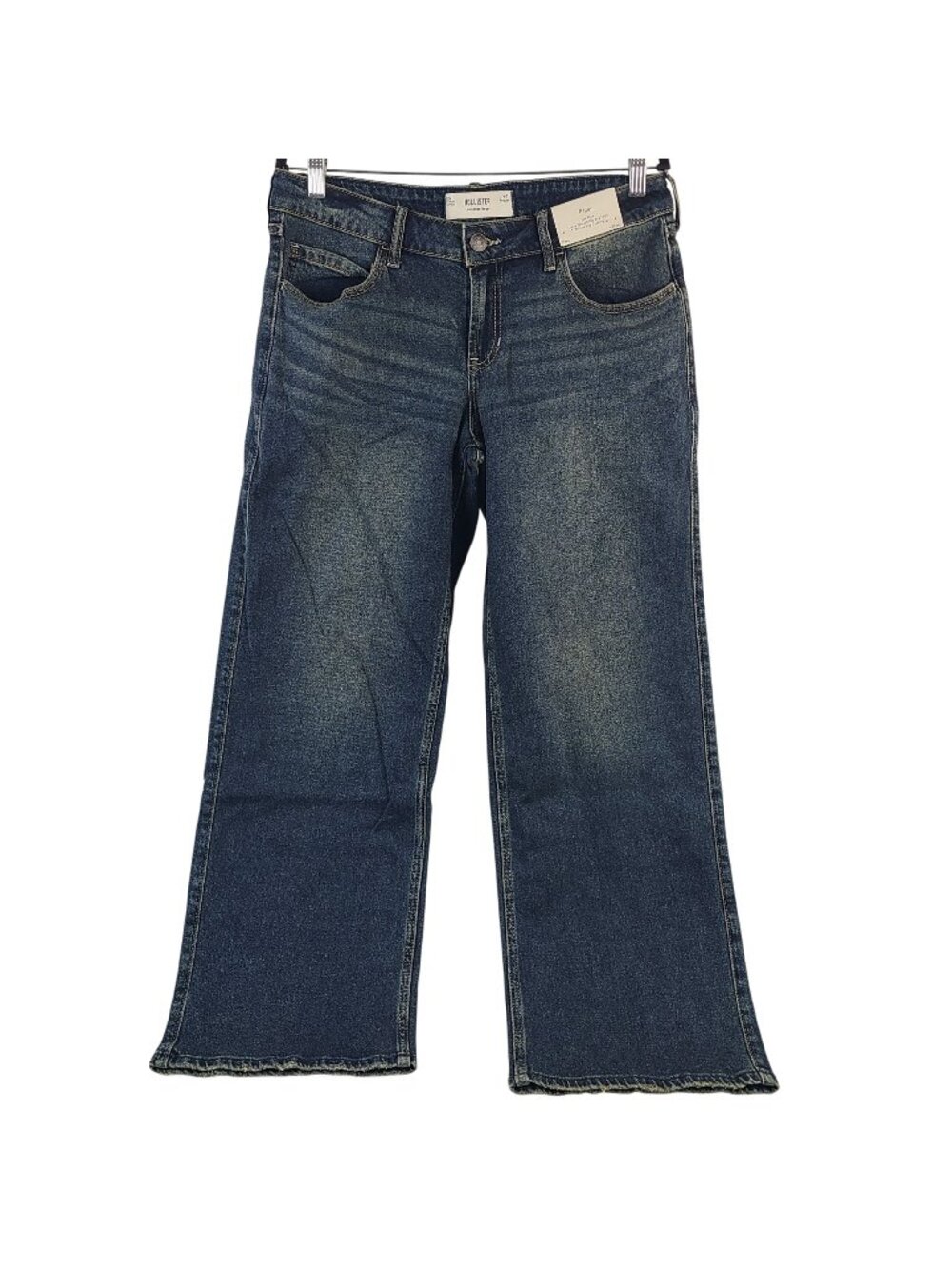 NEW Hollister Women's Low-Rise Baggy Jeans Sz 12R Regular Blue Denim Relaxed Fit